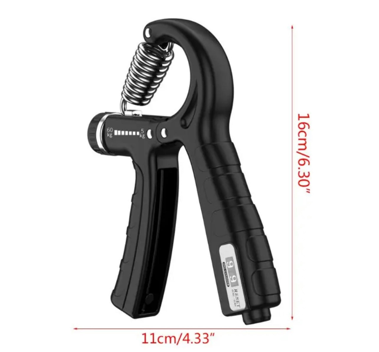 Automatic Counting Hand Gripper Adjustable Resistance 5 to 60 KG