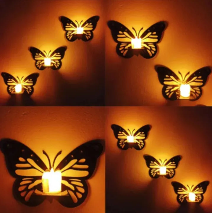 Pack of 3 Decorative Butterfly Wall Shelf,Big Size