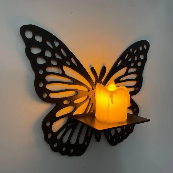 Pack of 3 Decorative Butterfly Wall Shelf,Big Size