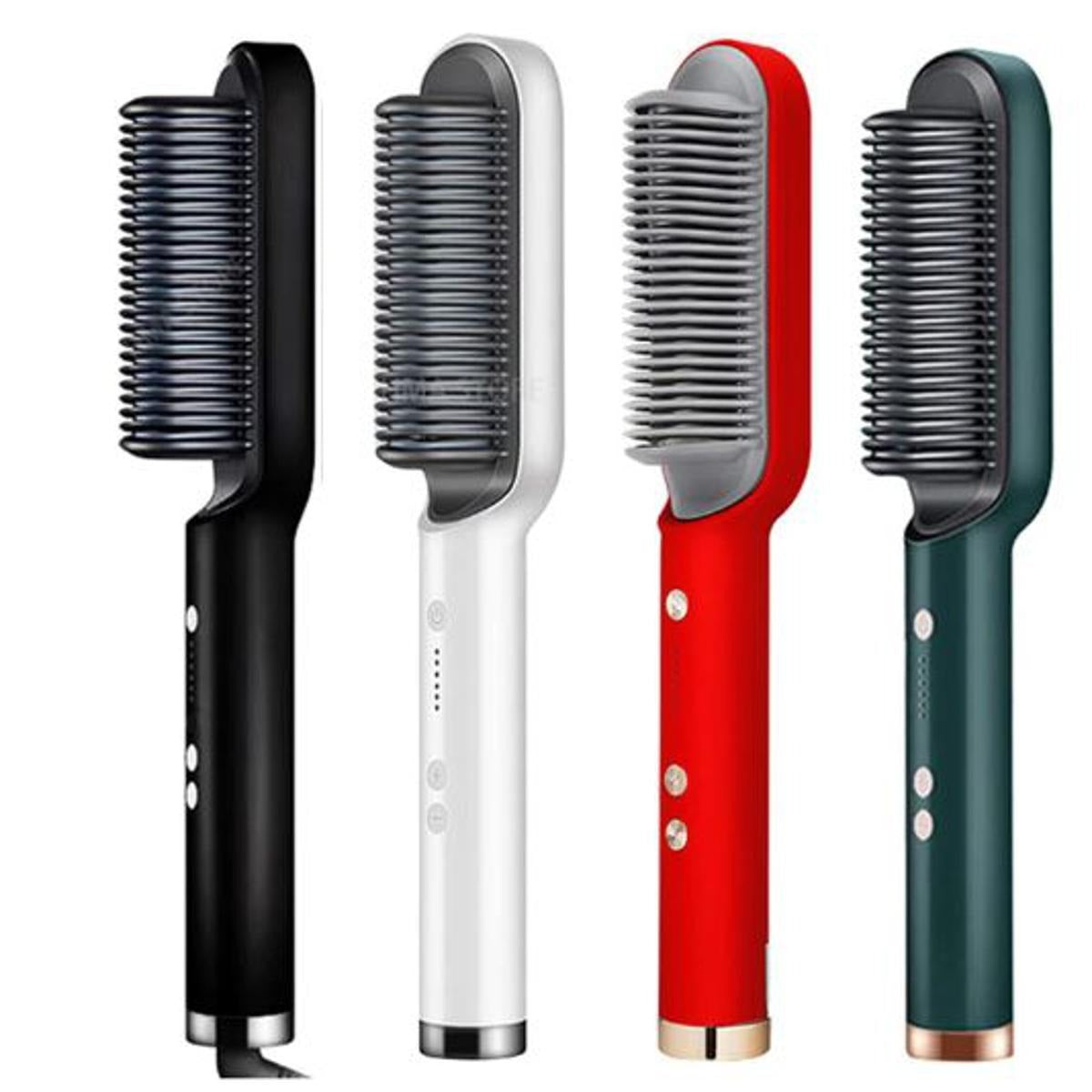 Hair Straightener Brush Curling Comb 2 In 1 Hair Hot Comb Anti-Scald Hair Straightener Brush For Girls Electric Heated Hair Styler Tool