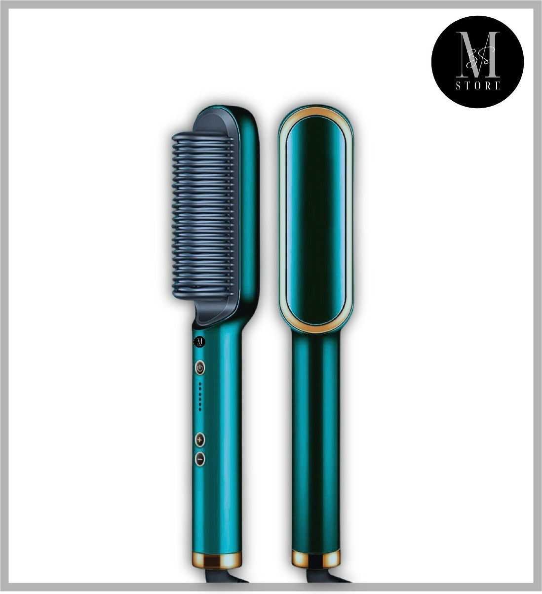 Hair Straightener Brush Curling Comb 2 In 1 Hair Hot Comb Anti-Scald Hair Straightener Brush For Girls Electric Heated Hair Styler Tool